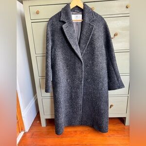 NWT ARITZIA Babaton Slouch Coat XS Grey Boucle